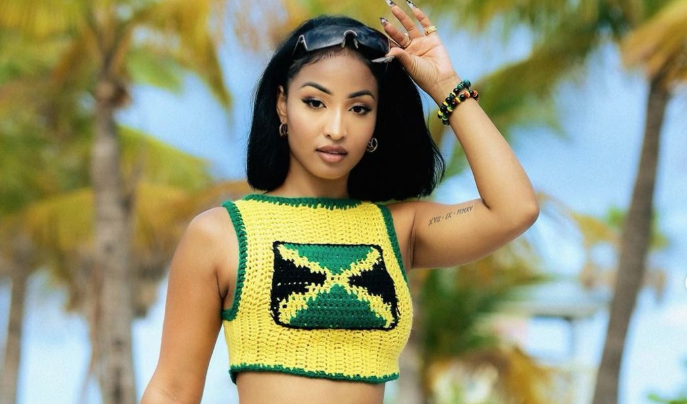 Shenseea Rocks Jamaican outfit