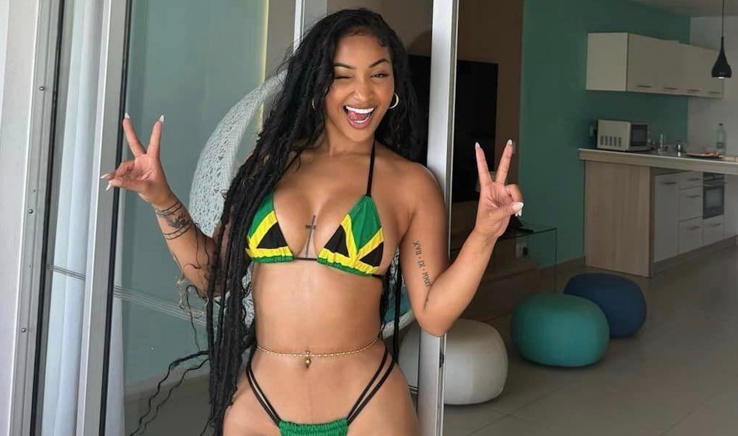 Shenseea Summer Body in Jamaica Bikini